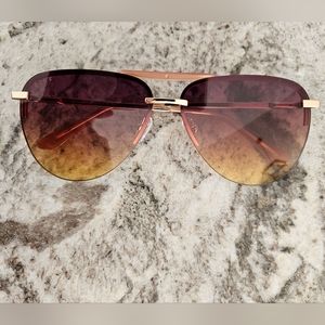 Diff tahoe aviator sunglasses gold inca 💜💛